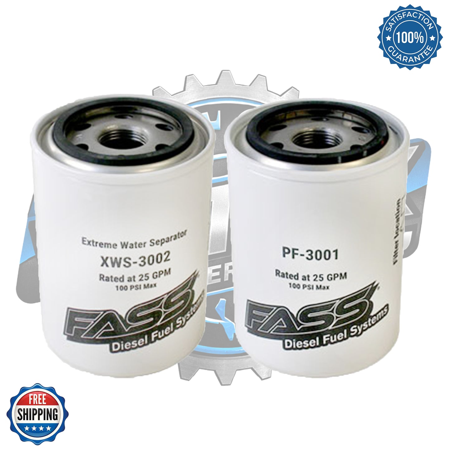 FASS XWS‑3002 & PF‑3001 Fuel Filter Bundle – Extreme Water Separator & Particulate Filter for Diesel Engines