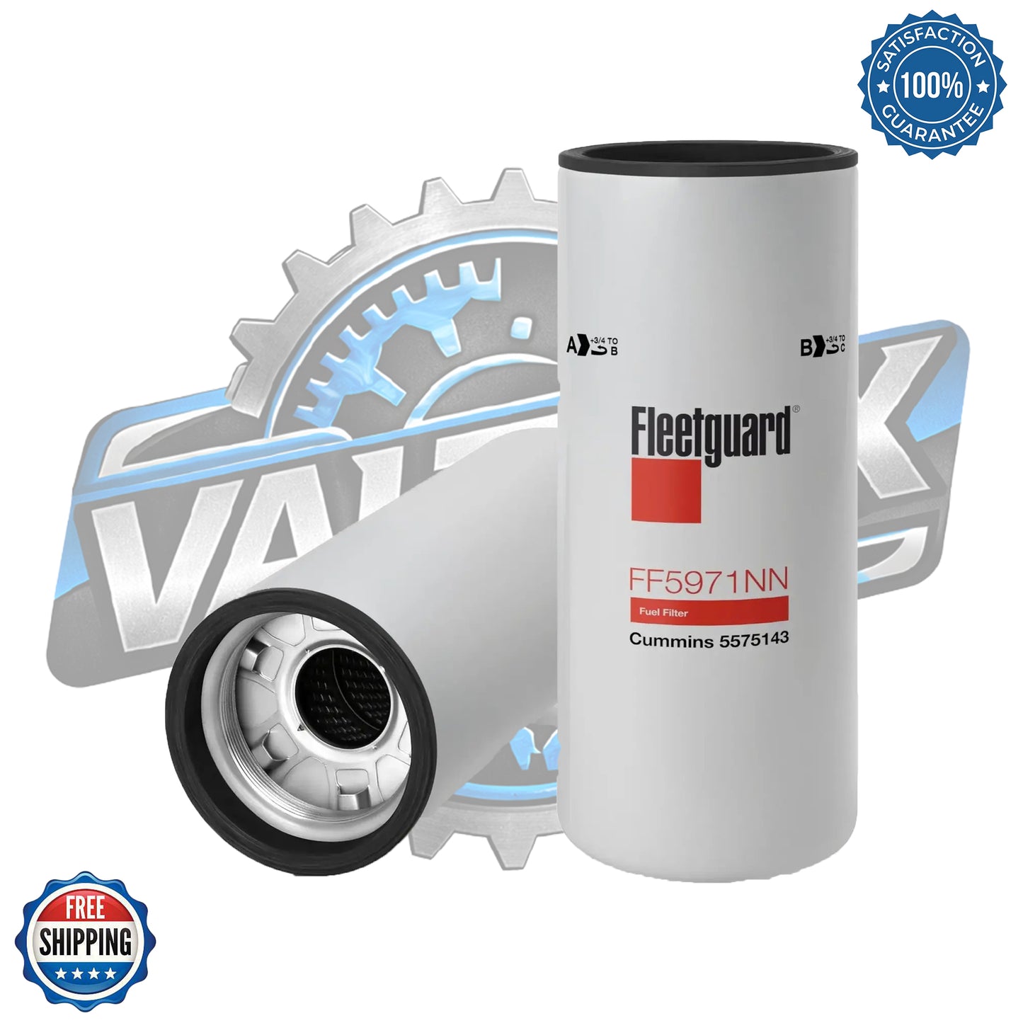 Genuine Fleetguard FF5971NN Fuel Filter (Pack of 6) | OEM NanoNet® Technology for Cummins 6.7L