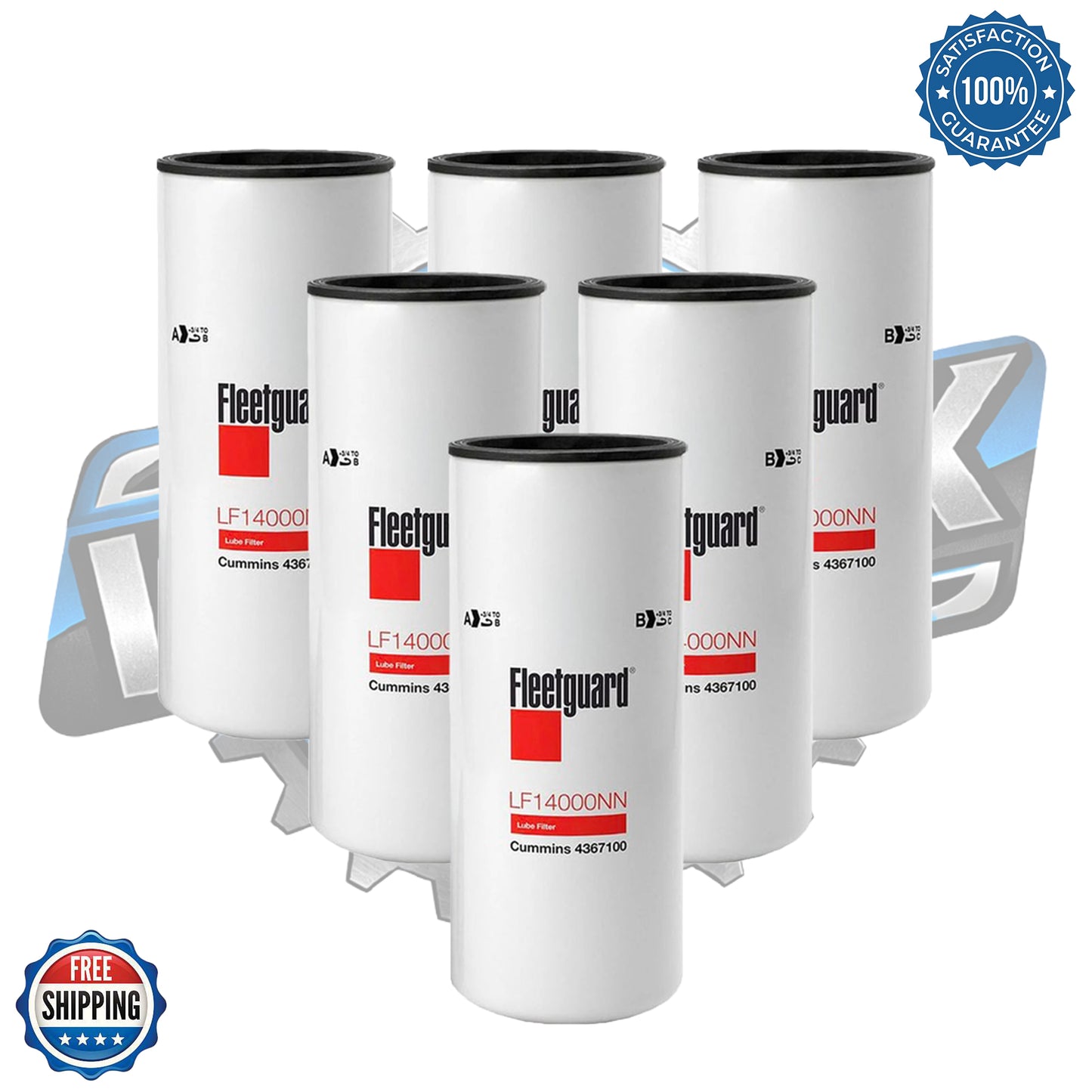 Genuine Fleetguard LF14000NN Oil Filter (Pack of 6) | OEM NanoNet® Synthetic Media for Cummins ISX & X15 Engines