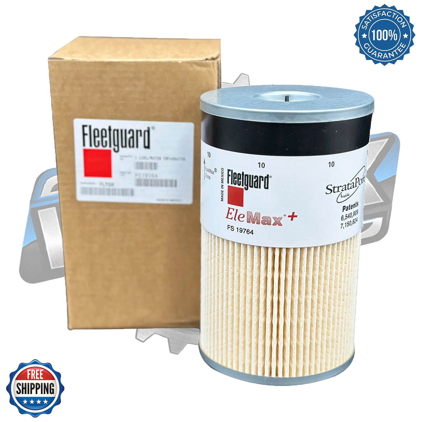 Genuine Fleetguard FS19764 Fuel Water Separator | OEM Filter for Cummins and Caterpillar Engines
