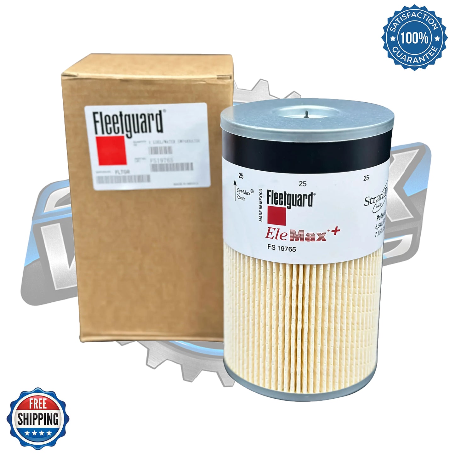 Genuine Fleetguard FS19765 Fuel Water Separator (Pack of 6) | OEM Diesel Filter for Cummins 6.7L