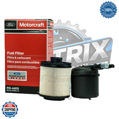Genuine Motorcraft FD-4615 Fuel Filter Kit | OEM Replacement for Ford 6.7L Powerstroke Diesel