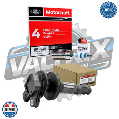 Genuine Motorcraft Tune-Up Kit | DG520 Ignition Coils & SP520 Spark Plugs (Set of 6) for Ford V6