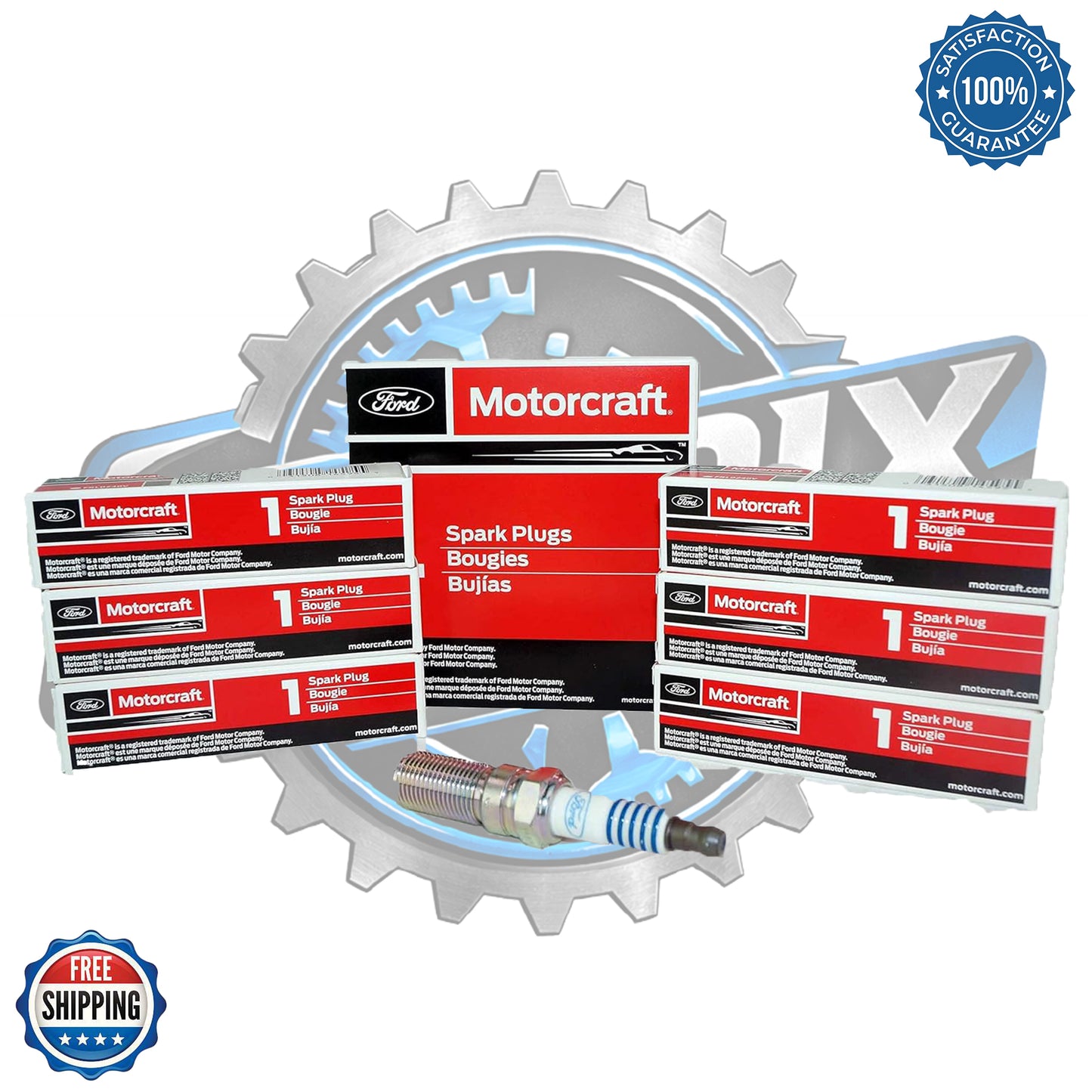 Genuine Motorcraft Tune-Up Kit | DG520 Ignition Coils & SP520 Spark Plugs (Set of 6) for Ford V6